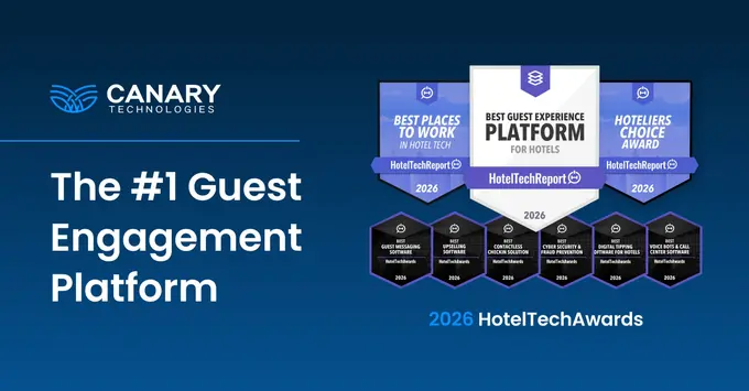 HotelTechAwards Names Canary Technologies the Best Guest Experience System