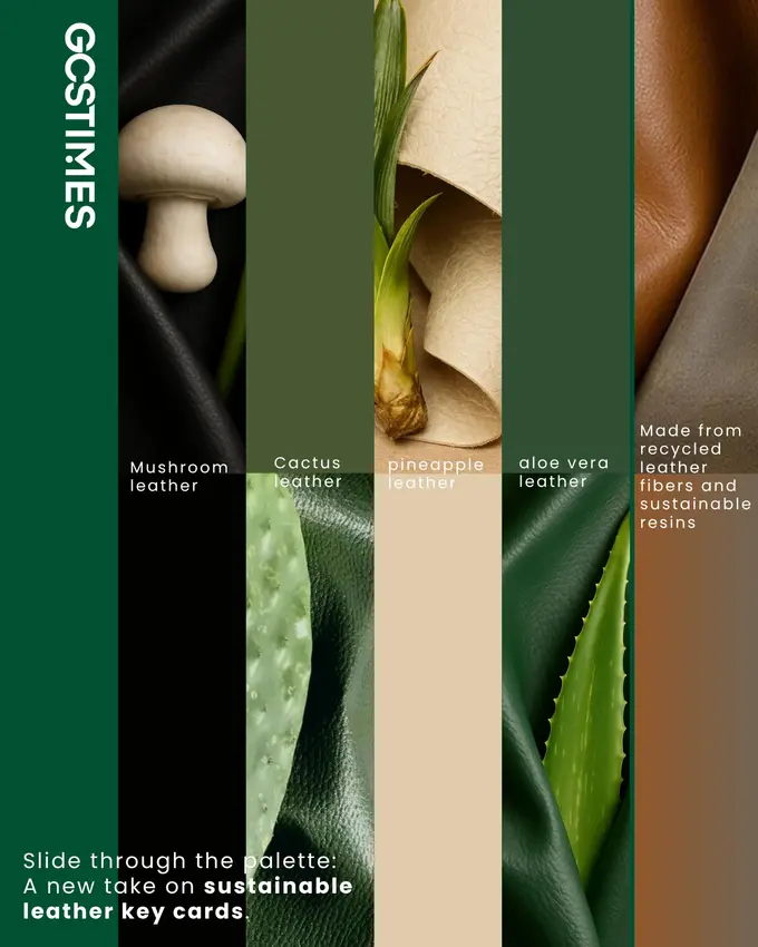 Slide Through the Palette: A New Take on Sustainable Leather Key Cards