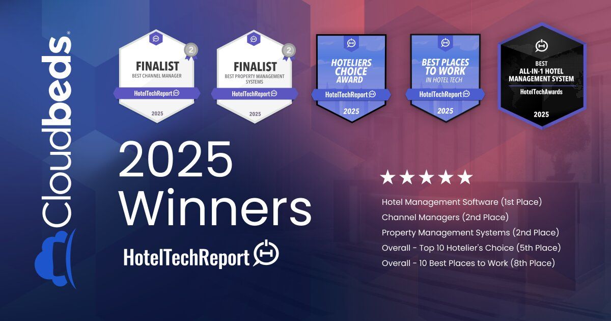 Cloudbeds named Best Hotel Management Software in the 2025 ...