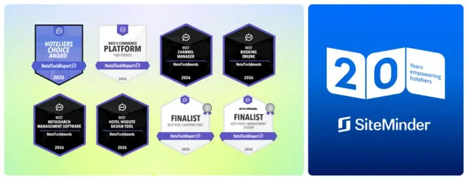 SiteMinder launches 20th anniversary year with major sweep at 2026 HotelTechAwards