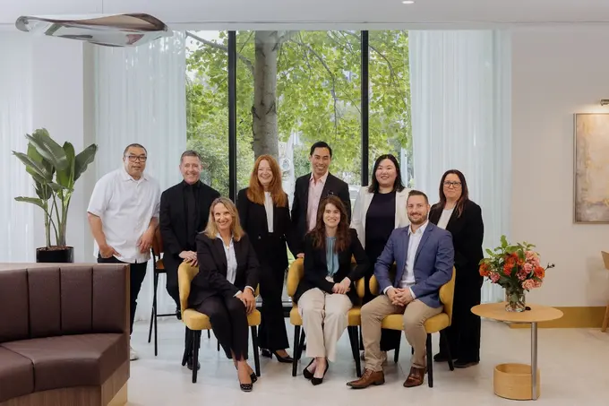 Pictured l - r: Patrick Chung, Christopher McNally, Anne Marie Lennon, Eric Thanh Vu, Sarah Wu, Carmela Tomarchio, Dora Longmuir, Louise Pyne and Mark Smith.