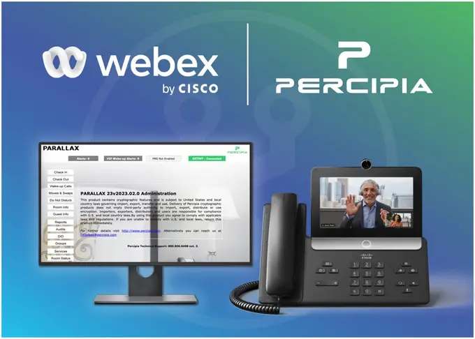 Percipia Develops Hospitality Interface for Webex