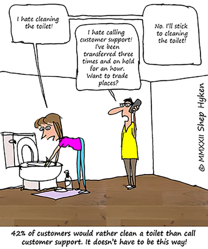 Would You Rather Clean a Toilet Than Call Customer Support??