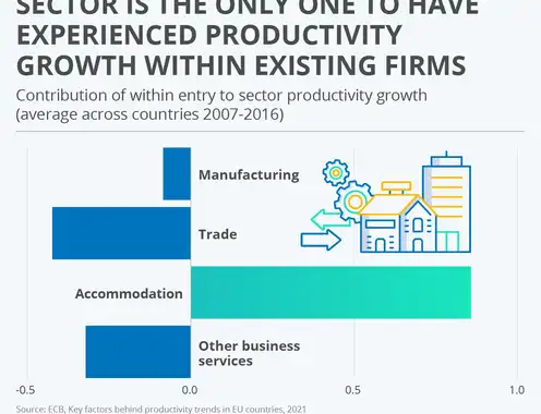 European Accommodation Sector is the Only One to Have Experienced Productivity Growth Within Existing Firms
