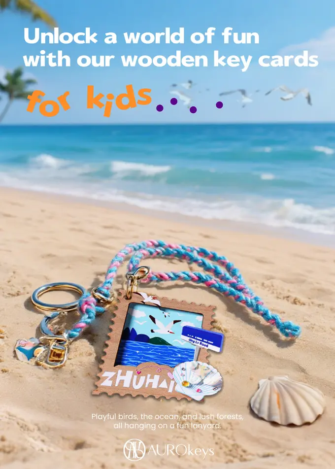 Unlock a world of fun with GCSTIMES wooden key cards for kids!