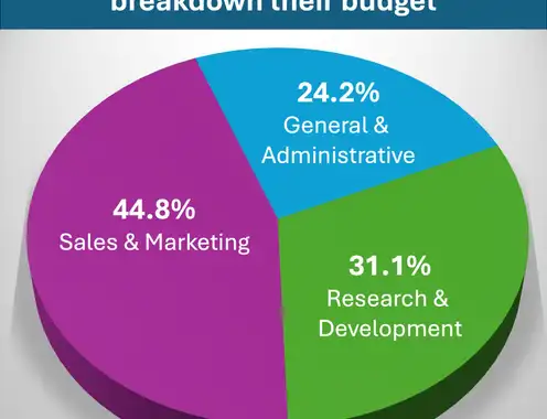 Budget split for B2B tech companies