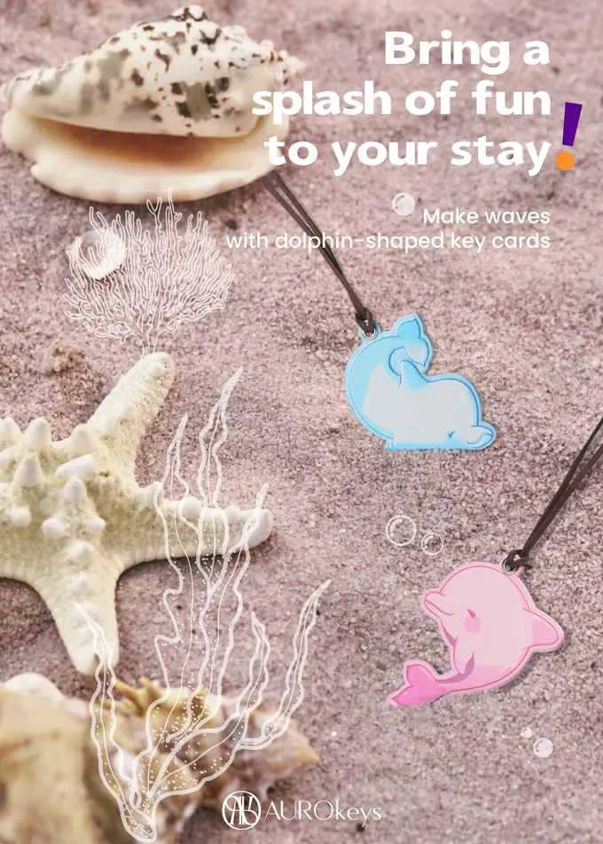 Dolphin-shaped key cards