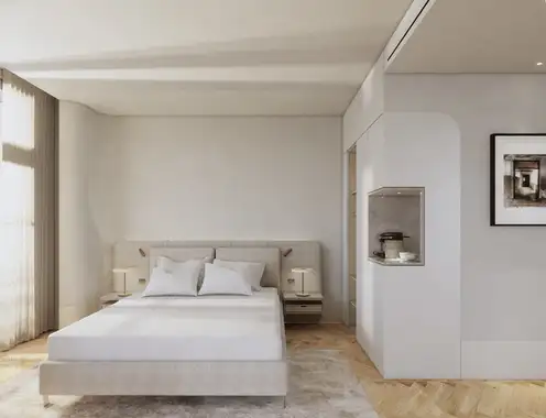 Renders of Esperanca Hotel Vignette Collection Bedroom Front