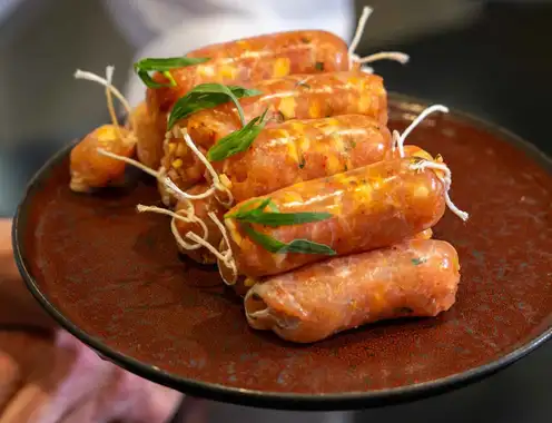 Recipe for poultry sausages with tarragon [by Chef Christian Segui]