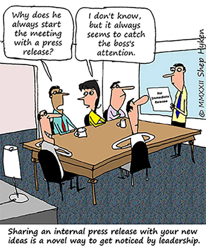A Fictional Press Release can be a Great Motivator