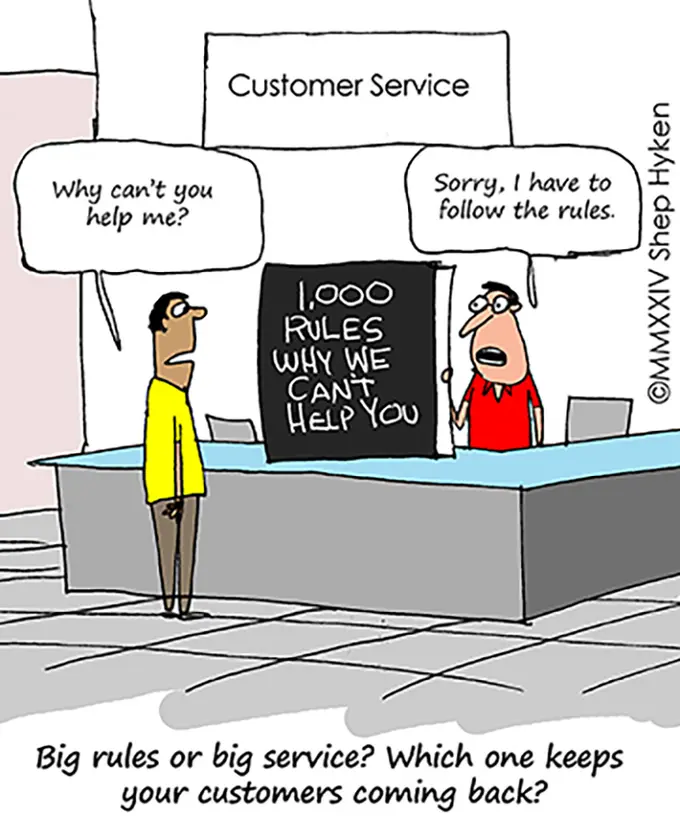 Separate Checks: A Metaphor for Good and Bad Customer-Focused Policies