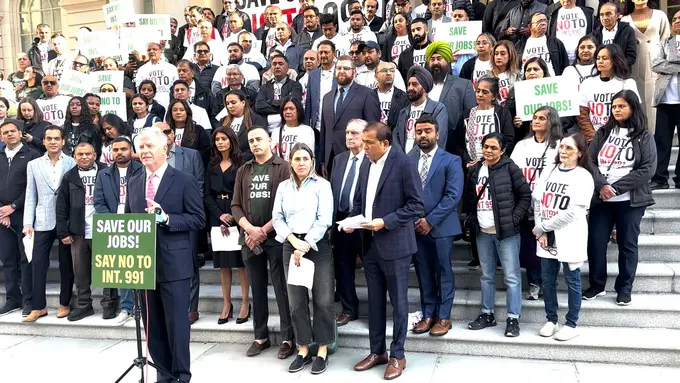 Hotel and hospitality professionals unite to oppose Intro 991 at City Hall press conference