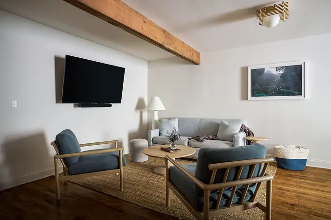 Living Room in a Two Bedroom Suite at The Neighborhood Grand Beach, MI
