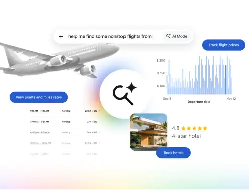 Your rate now competes with a points price inside Google's answer