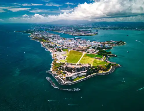 Aerial View of Puerto Rico Island