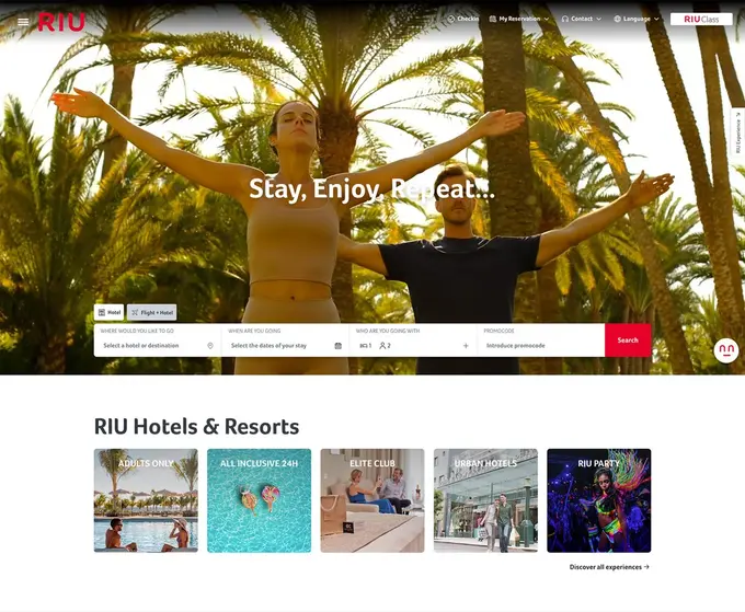 RIU presents its new, revamped website and innovative mobile application