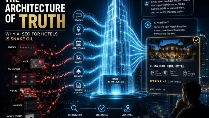 The Architecture of Truth: Why AI SEO for Hotels Is Snake Oil (and What Actually Matters)