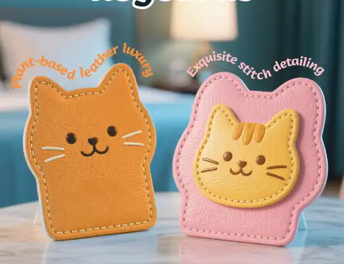 Pet-inspired key cards, paired with card holders