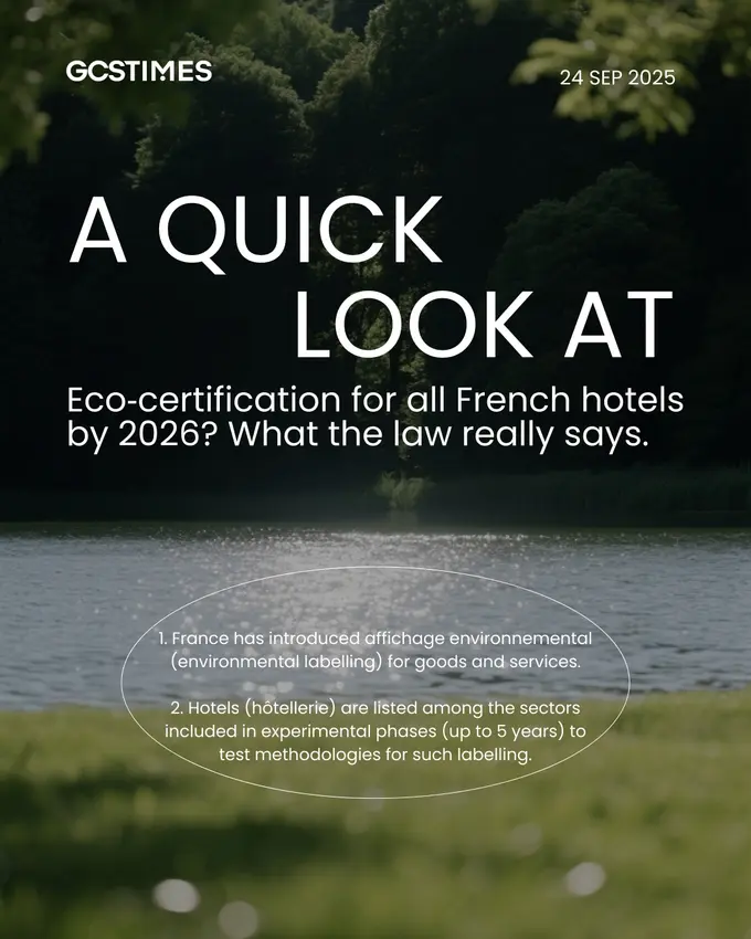 Fact-Check: Will All French Hotels Need Eco-Certification by 2026?
