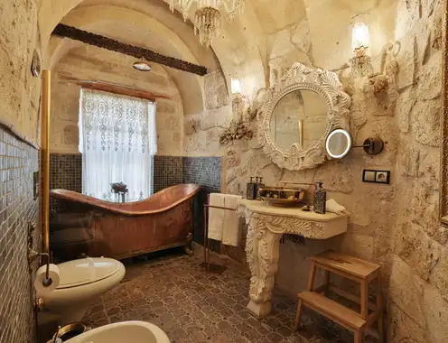 Elika Cave Suites Cappadocia Curio Collection by Hilton King Cave Junior Suite Bathroom