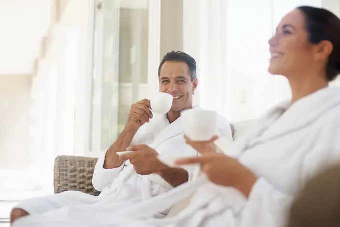 Coffee couple robe