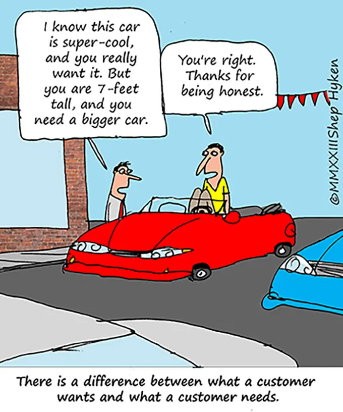 The Difference Between What Customers Want and What They Need