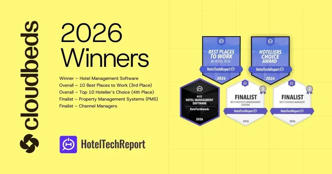Cloudbeds Earns Multiple Honors at the 2026 HotelTechAwards, Reinforcing Its Leadership in Hospitality Technology
