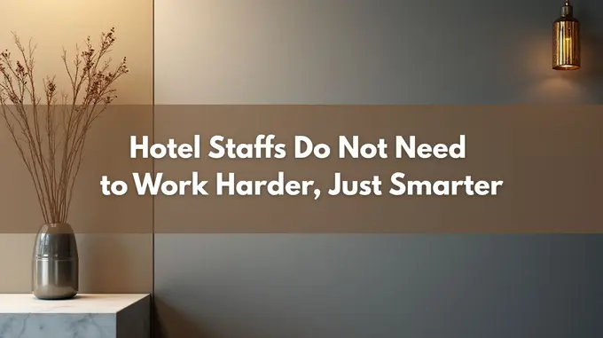 Hotel Staffs Do Not Need to Work Harder, Just Smarter