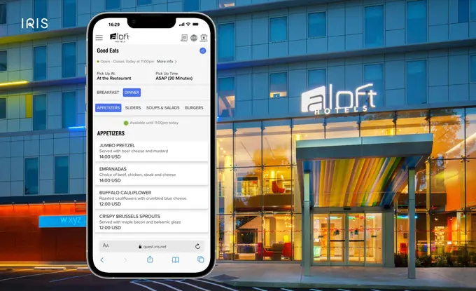 Aloft New York LaGuardia Airport strengthens F&B revenue and reduces operational strain with IRIS Mobile Dining