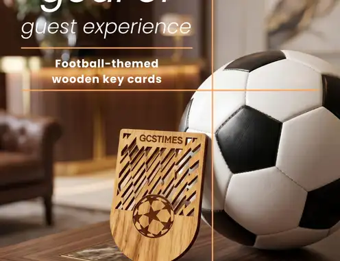 The Golden Goal of Guest Experience: Football-Themed Wooden Key Cards