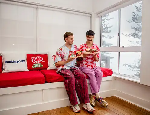 Craving a Sweet Escape? Win a Break in the IRL Aussie-Themed Booking.com KitKat Christmas Cabin