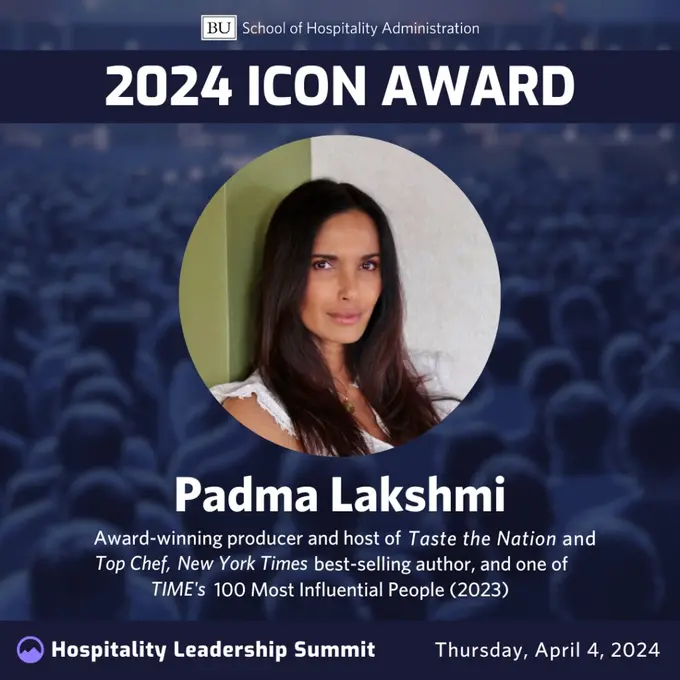 BU School Of Hospitality Administration To Bestow Icon Award To Padma Lakshmi
