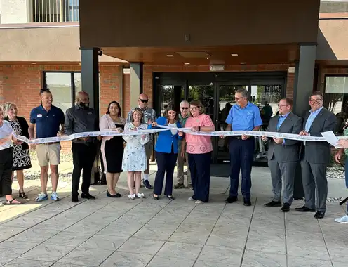 Representatives Gather for the Official Ribbon Cutting (1)